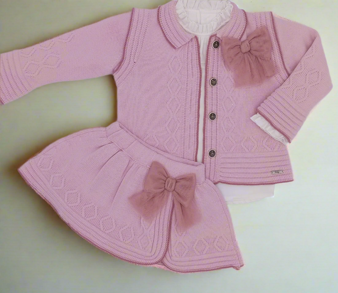 Dusty Pink Skirt and Blouse Set